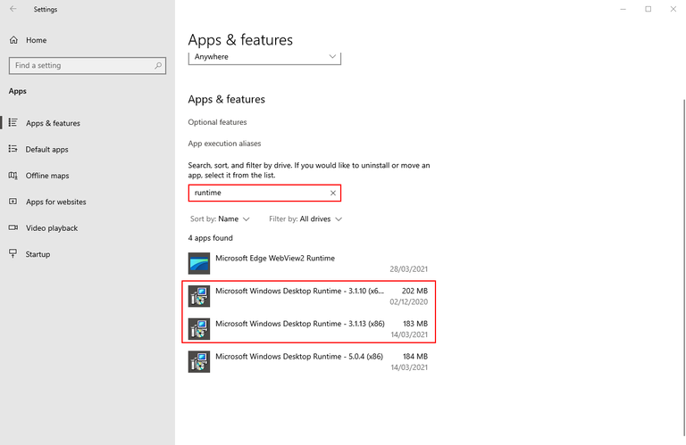 windows uninstall .net sdk